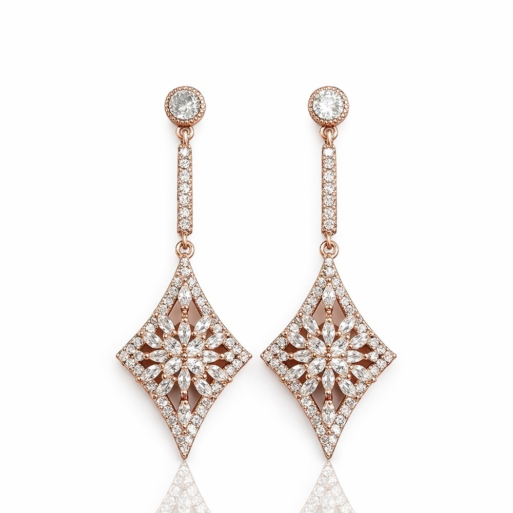 Rose Gold Dangle Earrings